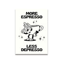 Modern ciao bella pink cartoon print canvas – bedroom wall art