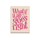 Modern ciao bella pink cartoon print canvas – bedroom wall art