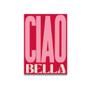 Modern ciao bella pink cartoon print canvas – bedroom wall art