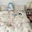 DecorBites™ Pink Floral Bedding Set - Queen Size