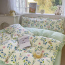 DecorBites™ Pink Floral Bedding Set - Queen Size