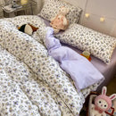 DecorBites™ Pink Floral Bedding Set - Queen Size