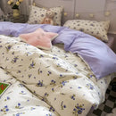 DecorBites™ Pink Floral Bedding Set - Queen Size
