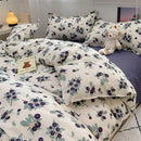 DecorBites™ Pink Floral Bedding Set - Queen Size