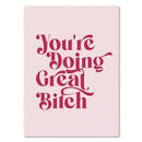 DecorBites™ Pink Makeup Funny Quote Art Poster