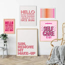 DecorBites™ Pink Makeup Funny Quote Art Poster