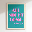 DecorBites™ Pink Music Lyrics Wall Art Canvas