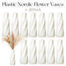 DecorBites™ Plastic Retro Flower Vases 6-20 Pack