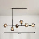 DecorBites™ Postmodern 6-Light Island Lamp with Glass Ball Shades for Dining Rooms
