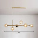 DecorBites™ Postmodern 6-Light Island Lamp with Glass Ball Shades for Dining Rooms