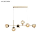 DecorBites™ Postmodern 6-Light Island Lamp with Glass Ball Shades for Dining Rooms