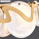 DecorBites™ Postmodern Circle Pendant Light: Glass Brass Restaurant Island Fixture