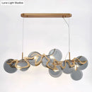 DecorBites™ Postmodern Circle Pendant Light: Glass Brass Restaurant Island Fixture