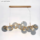 DecorBites™ Postmodern Circle Pendant Light: Glass Brass Restaurant Island Fixture
