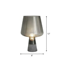 DecorBites™ Postmodern Glass Night Lamp with Cement Base: Cup Shaped Table Light for Bedroom