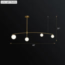 DecorBites™ Postmodern Gold Island Pendant Light with Frosted White Glass Orb Shape