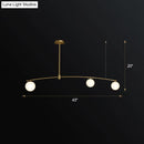 DecorBites™ Postmodern Gold Island Pendant Light with Frosted White Glass Orb Shape