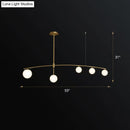 DecorBites™ Postmodern Gold Island Pendant Light with Frosted White Glass Orb Shape