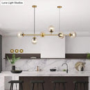 DecorBites™ Postmodern Gold Island Pendant with Glass Shades- Set of 6
