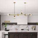 DecorBites™ Postmodern Gold Island Pendant with Glass Shades- Set of 6