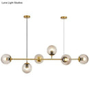 DecorBites™ Postmodern Gold Island Pendant with Glass Shades- Set of 6