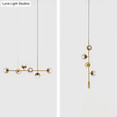 DecorBites™ Postmodern Gold Island Pendant with Glass Shades- Set of 6