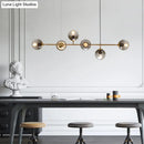 DecorBites™ Postmodern Gold Island Pendant with Glass Shades- Set of 6