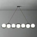 Modern brass glass shade hanging lamp for kitchen island