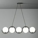 Modern brass glass shade hanging lamp for kitchen island
