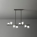 DecorBites™ Postmodern LED Island Light with Clear and White Glass Shades