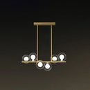 DecorBites™ Postmodern LED Island Light with Clear and White Glass Shades