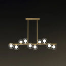DecorBites™ Postmodern LED Island Light with Clear and White Glass Shades