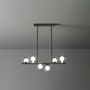 DecorBites™ Postmodern LED Island Light with Clear and White Glass Shades