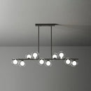 DecorBites™ Postmodern LED Island Light with Clear and White Glass Shades