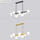 DecorBites™ Postmodern Opaline Glass Molecular Island Pendant Light for Dining Room