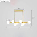 DecorBites™ Postmodern Opaline Glass Molecular Island Pendant Light for Dining Room