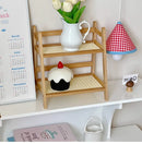 DecorBites™ Rattan 2-Tier Desktop Organizer Shelf