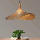 DecorBites™ Rattan Pendant Light with Dimmable Bamboo Shade