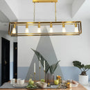 Brass Rectangle Island Light