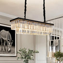 Artistic gold crystal pendant light for living room island