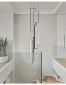 DecorBites™ Rectangular LED Chandelier for Modern Living Spaces