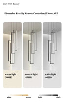 DecorBites™ Rectangular LED Chandelier for Modern Living Spaces