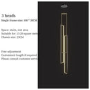 DecorBites™ Rectangular LED Chandelier for Modern Living Spaces