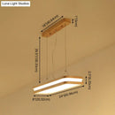 DecorBites™ Rectangular Wood Island Pendant Light - Nordic LED Dining Room Fixture in Beige
