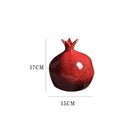 DecorBites™ Red Pomegranate Ceramic Vase for Modern Home