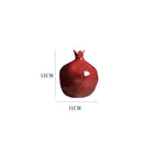 DecorBites™ Red Pomegranate Ceramic Vase for Modern Home