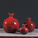 DecorBites™ Red Pomegranate Ceramic Vase for Modern Home