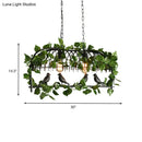 Retro birdcage island light fixture kitchen ivy chandelier black