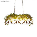 Retro birdcage island light fixture kitchen ivy chandelier black