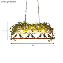 Retro birdcage island light fixture kitchen ivy chandelier black